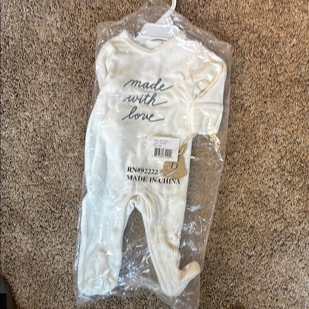 White 'Made with Love' Kids One Piece
